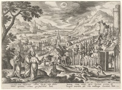A parábola dos lavradores injustos de Adriaen Collaert after Hans Bol