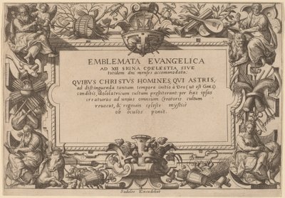 Folha de rosto de Adriaen Collaert after Hans Bol