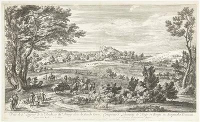 Gezicht op Saint Laurent de la Roche
Viúva de St. Laurent de la Roche, e do Bourg no Franche Comté (título sobre o objecto) de Adriaen Frans Boudewyns