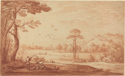 Caçadores descansando por um rio de Adriaen Frans Boudewyns