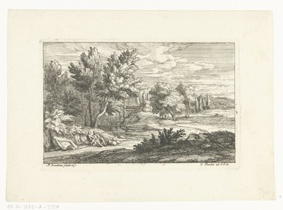 Paisagem com monumento funerário de Adriaen Frans Boudewyns
