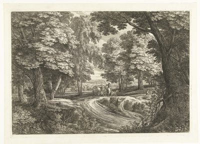 paisagem com carruagem de Adriaen Frans Boudewyns