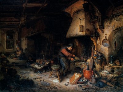 Um Alquimista, 1661. de Adriaen Jansz. van Ostade