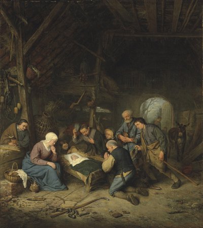 Barroco : A Adoração dos Pastores par Ostade, Adriaen Jansz, van (1610-1685) de Adriaen Jansz. van Ostade