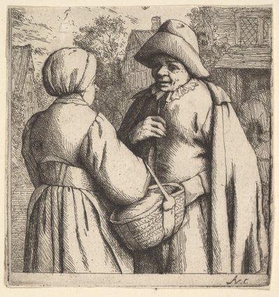 Conversa na rua, 1610-85. de Adriaen Jansz. van Ostade