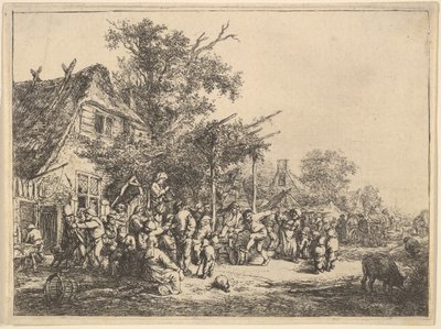 Dança sob a treliça, 1610-85. de Adriaen Jansz. van Ostade