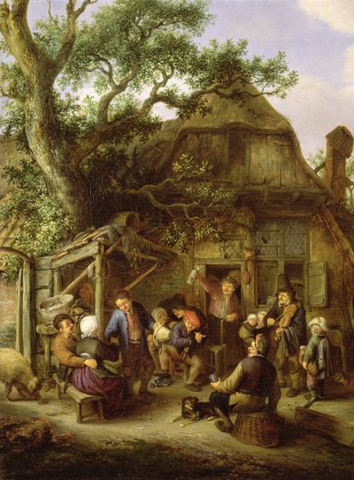 Camponeses Felizes, 1648 (Detalhe) (ver 242086) de Adriaen Jansz. van Ostade