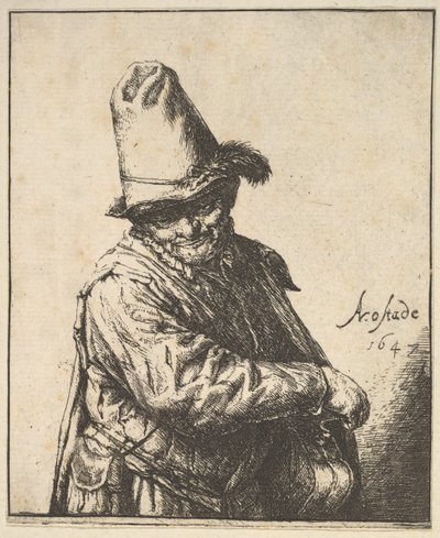 Hurdy Gurdy Man, 1647. de Adriaen Jansz. van Ostade