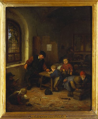 Interior de uma sala de aula, 1666 de Adriaen Jansz. van Ostade