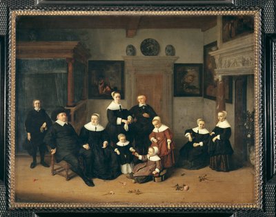 Retrato de família, anteriormente conhecido como a família do pintor - Retrato de família ... de Adriaen Jansz. van Ostade