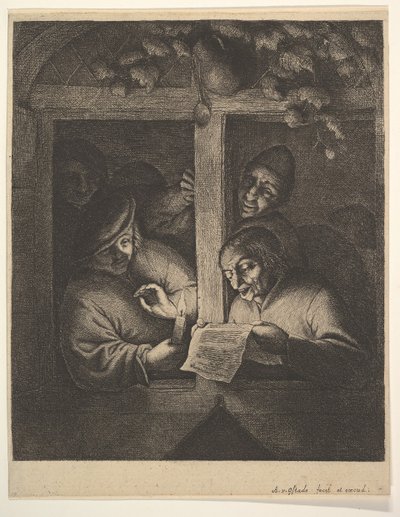 Cantores na janela, 1610-85. de Adriaen Jansz. van Ostade