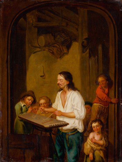O jogador Cimbalom, 1675. de Adriaen Jansz. van Ostade