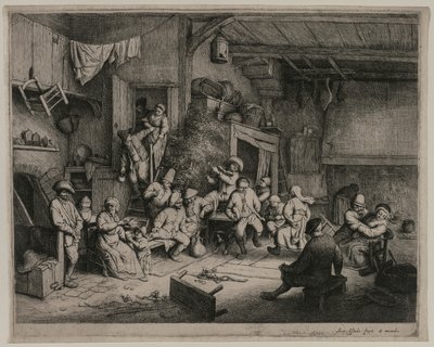 A Dança na Pousada, 1652. de Adriaen Jansz. van Ostade