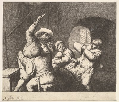 O impulso da faca, 1610-85. de Adriaen Jansz. van Ostade