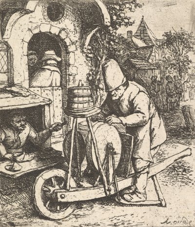 O Knifegrinder, 1610-85. de Adriaen Jansz. van Ostade