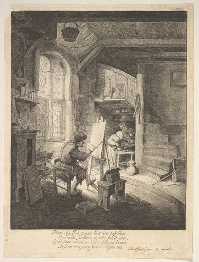 O pintor, século XVII. de Adriaen Jansz. van Ostade