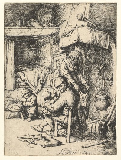 The Pater Familias, 1648.  de Adriaen Jansz. van Ostade
