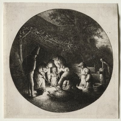 Os porquinhos. de Adriaen Jansz. van Ostade