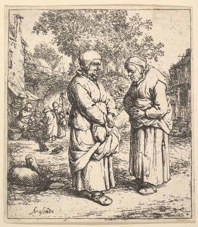 Duas fofocas, 1610-85. de Adriaen Jansz. van Ostade