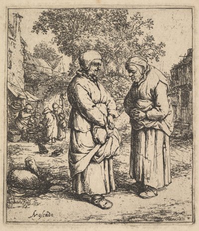 Duas fofocas, 1610-85. de Adriaen Jansz. van Ostade