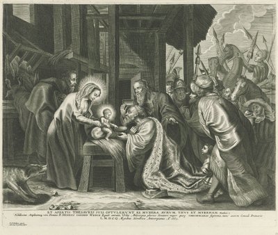 Adoração dos Reis de Adriaen Lommelin