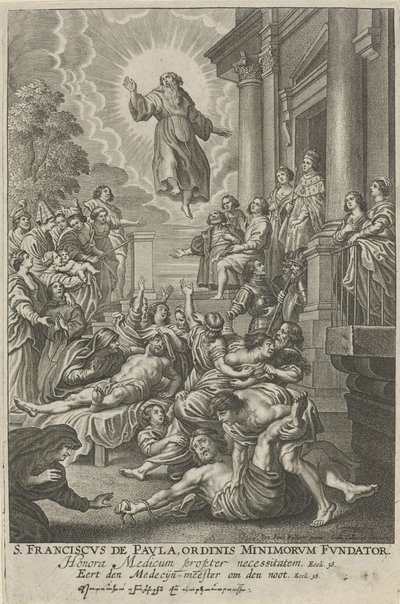 H. São Francisco de Paula cura os doentes
S. Francis de Paula, Ordinis Minimorum Fundator (título sobre o objecto) de Adriaen Lommelin