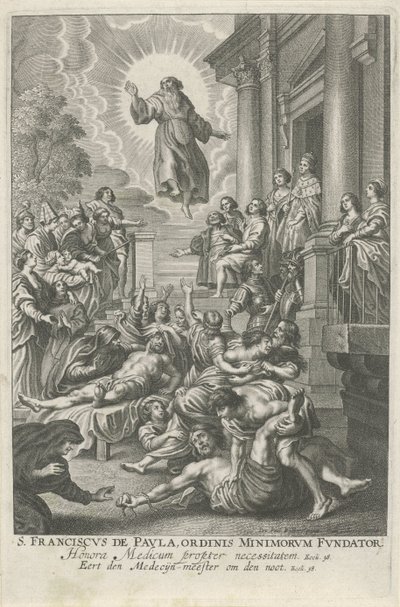 H. São Francisco de Paula cura os doentes
S. Francis de Paula, Ordinis Minimorum Fundator (título sobre o objecto) de Adriaen Lommelin
