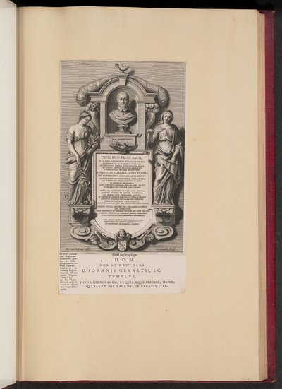 Epitáfio de Claude Jean Gevaert de Adriaen Lommelin after Sir Peter Paul Rubens
