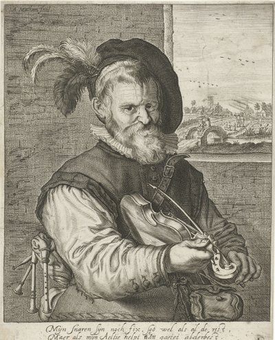 Violinista velho de Adriaen Matham