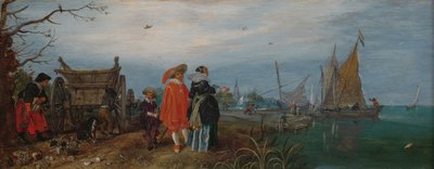 Outono (Conversação), 1625 (óleo no painel, h 14.6cm × w 37.2 de Adriaen Pietersz van de Venne