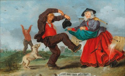 Ilustração de um provérbio holandês, 1627. de Adriaen Pietersz. van de Venne