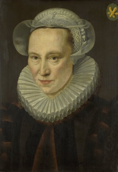 Retrato de Grietje Pietersdr Codde (falecido em 1607) de Adriaen Thomasz. Key