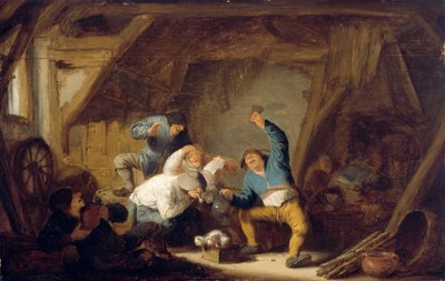 Camponeses a beber e a cantar de Adriaen van Ostade