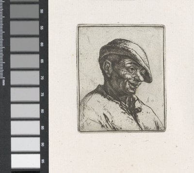 Busto de um camponês sorridente de Adriaen van Ostade