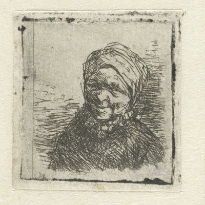 Busto de uma mulher camponesa sorridente de Adriaen van Ostade