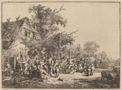 Dança sob a treliça de Adriaen van Ostade