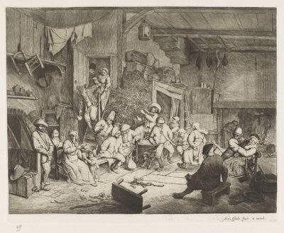 Dança na estalagem de Adriaen van Ostade