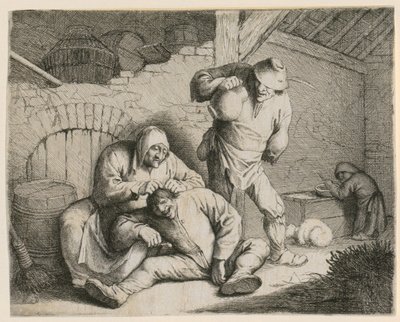 Tratamento contra piolhos de Adriaen van Ostade