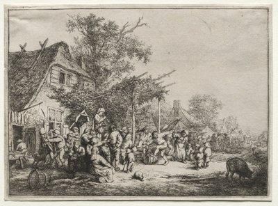 Festival sob a treliça de Adriaen van Ostade