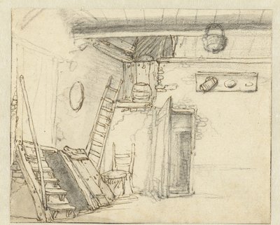 Canto do interior de um celeiro de Adriaen van Ostade