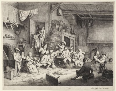 Interior de uma taberna holandesa de Adriaen van Ostade
