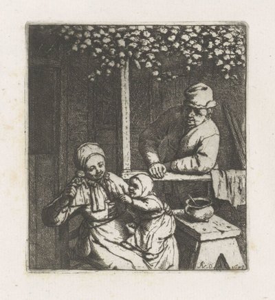 Criança pegando uma boneca de Adriaen van Ostade
