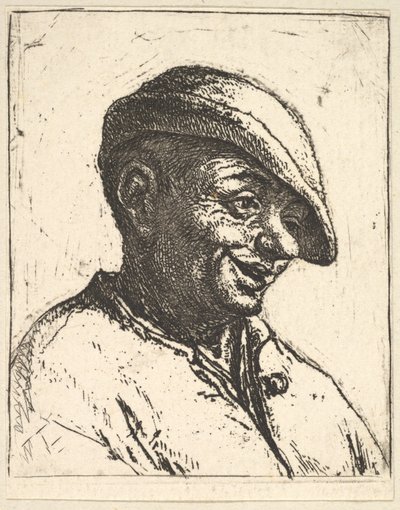 Camponês a rir de Adriaen van Ostade