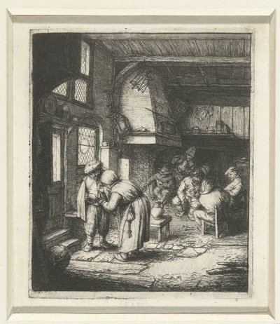 O homem paga as suas despesas à mulher na estalagem
O pagamento de salários de Adriaen van Ostade
