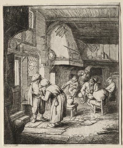 Camponês liquidando sua dívida de Adriaen van Ostade