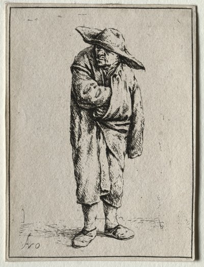 Camponês com a mão no manto de Adriaen van Ostade