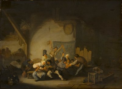 Camponeses em festa de Adriaen van Ostade
