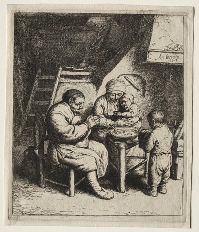 Dizendo Graça de Adriaen van Ostade