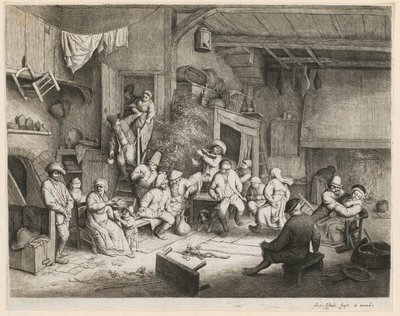 Baile na taberna de Adriaen van Ostade