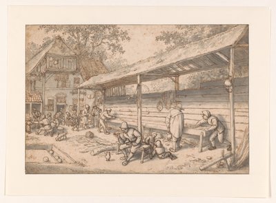 Jogos de Taberna O klosbaan de Adriaen van Ostade